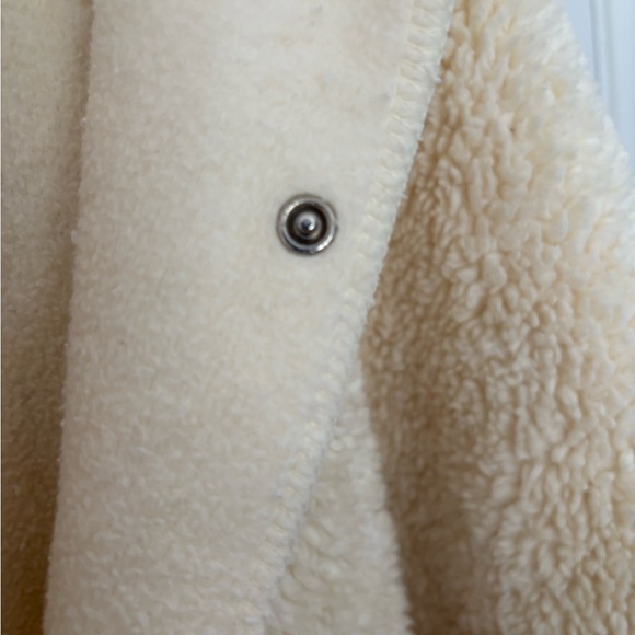 Fattamano Cream Sherpa 100% Cotton Jacket. SZ S runs L/XL. Never Worn. - Picture 6 of 14